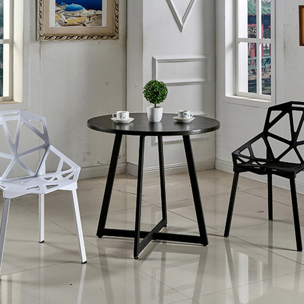 Metal Contemporary Dining Table Indoor Round Table for Kitchen Clearhalo ' dining_table' 'Dining Tables & Seating' 'Dining Tables' 'furn' 'furn_dining_table' 'Furniture' 'furniture_dining_table' 'Kitchen & Dining Furniture' 'kitchen&dining_furn' 'kitchen' 'kitchen_dining_table' 4238737