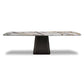 Luxury Style Sintered Stone Table Single Pedestal Base Rectangle Table for Home Black Without Chairs Clearhalo ' dining_table' 'Dining Tables & Seating' 'Dining Tables' 'furn' 'furn_dining_table' 'Furniture' 'furniture_dining_table' 'Kitchen & Dining Furniture' 'kitchen&dining_furn' 'kitchen' 'kitchen_dining_table' 4238749