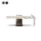 Luxury Style Sintered Stone Table Single Pedestal Base Rectangle Table for Home Clearhalo ' dining_table' 'Dining Tables & Seating' 'Dining Tables' 'furn' 'furn_dining_table' 'Furniture' 'furniture_dining_table' 'Kitchen & Dining Furniture' 'kitchen&dining_furn' 'kitchen' 'kitchen_dining_table' 4238753
