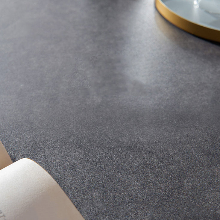 Sintered Stone Dining Table Industrial Style Rectangle Single Pedestal Base Table for Home Clearhalo ' dining_table' 'Dining Tables & Seating' 'Dining Tables' 'furn' 'furn_dining_table' 'Furniture' 'furniture_dining_table' 'Kitchen & Dining Furniture' 'kitchen&dining_furn' 'kitchen' 'kitchen_dining_table' 4238761