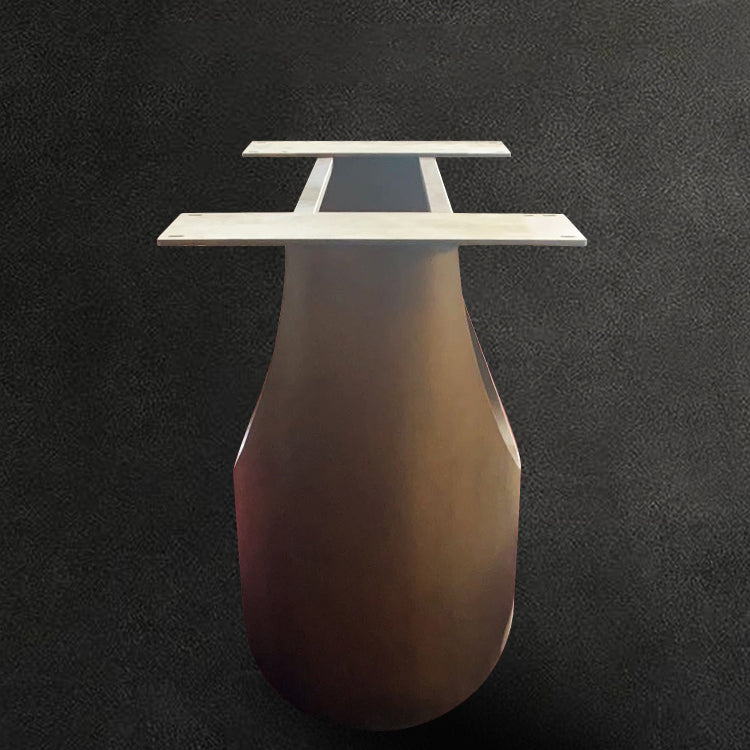 Sintered Stone Dining Table Industrial Style Rectangle Single Pedestal Base Table for Home Clearhalo ' dining_table' 'Dining Tables & Seating' 'Dining Tables' 'furn' 'furn_dining_table' 'Furniture' 'furniture_dining_table' 'Kitchen & Dining Furniture' 'kitchen&dining_furn' 'kitchen' 'kitchen_dining_table' 4238762