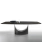 Sintered Stone Dining Table Industrial Style Rectangle Single Pedestal Base Table for Home Clearhalo ' dining_table' 'Dining Tables & Seating' 'Dining Tables' 'furn' 'furn_dining_table' 'Furniture' 'furniture_dining_table' 'Kitchen & Dining Furniture' 'kitchen&dining_furn' 'kitchen' 'kitchen_dining_table' 4238765