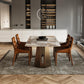 Rectangle Traditional Luxury Table Sintered Stone Table with Gold Double Pedestal Clearhalo ' dining_table' 'Dining Tables & Seating' 'Dining Tables' 'furn' 'furn_dining_table' 'Furniture' 'furniture_dining_table' 'Kitchen & Dining Furniture' 'kitchen&dining_furn' 'kitchen' 'kitchen_dining_table' 4238769