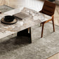 Rectangle Traditional Luxury Table Sintered Stone Table with Gold Double Pedestal Clearhalo ' dining_table' 'Dining Tables & Seating' 'Dining Tables' 'furn' 'furn_dining_table' 'Furniture' 'furniture_dining_table' 'Kitchen & Dining Furniture' 'kitchen&dining_furn' 'kitchen' 'kitchen_dining_table' 4238776