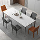 Sintered Stone Industrial Style Table 4 Legs Base Rectangle Dining Table for Home Clearhalo ' dining_table' 'Dining Tables & Seating' 'Dining Tables' 'furn' 'furn_dining_table' 'Furniture' 'furniture_dining_table' 'Kitchen & Dining Furniture' 'kitchen&dining_furn' 'kitchen' 'kitchen_dining_table' 4238781