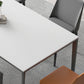 Sintered Stone Industrial Style Table 4 Legs Base Rectangle Dining Table for Home Clearhalo ' dining_table' 'Dining Tables & Seating' 'Dining Tables' 'furn' 'furn_dining_table' 'Furniture' 'furniture_dining_table' 'Kitchen & Dining Furniture' 'kitchen&dining_furn' 'kitchen' 'kitchen_dining_table' 4238786