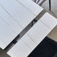 Contemporary Rectangle Dining Room Table Sintered Stone Table with Black Pedestal Base Clearhalo ' dining_table' 'Dining Tables & Seating' 'Dining Tables' 'furn' 'furn_dining_table' 'Furniture' 'furniture_dining_table' 'Kitchen & Dining Furniture' 'kitchen&dining_furn' 'kitchen' 'kitchen_dining_table' 4238799