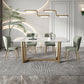 Contemporary Rectangle Dining Room Table White Sintered Stone Table with Gold Trestle Base Clearhalo ' dining_table' 'Dining Tables & Seating' 'Dining Tables' 'furn' 'furn_dining_table' 'Furniture' 'furniture_dining_table' 'Kitchen & Dining Furniture' 'kitchen&dining_furn' 'kitchen' 'kitchen_dining_table' 4238806