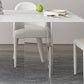 Modern White Dining Table Rectangle Sintered Stone Dining Table with Acrylic Base Clearhalo ' dining_table' 'Dining Tables & Seating' 'Dining Tables' 'furn' 'furn_dining_table' 'Furniture' 'furniture_dining_table' 'Kitchen & Dining Furniture' 'kitchen&dining_furn' 'kitchen' 'kitchen_dining_table' 4238836