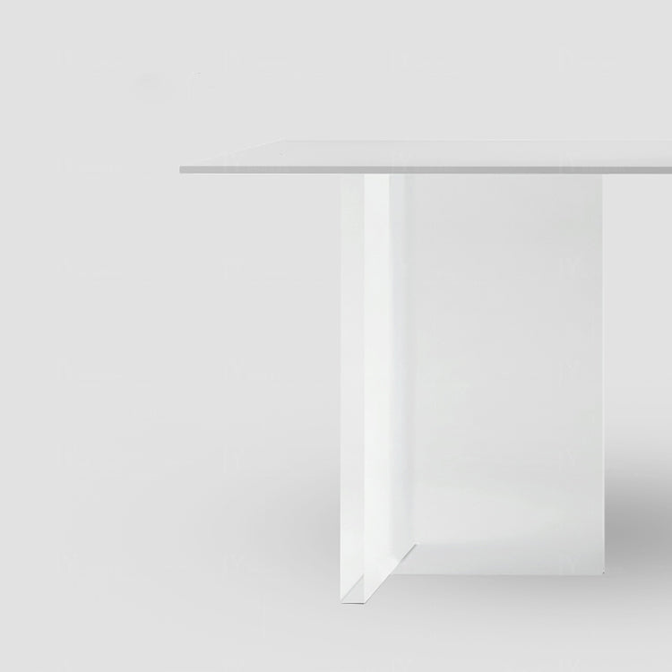 Modern White Dining Table Rectangle Sintered Stone Dining Table with Acrylic Base Clearhalo ' dining_table' 'Dining Tables & Seating' 'Dining Tables' 'furn' 'furn_dining_table' 'Furniture' 'furniture_dining_table' 'Kitchen & Dining Furniture' 'kitchen&dining_furn' 'kitchen' 'kitchen_dining_table' 4238837