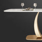 Traditional Luxury Dining Table Sintered Stone Rectangle Dining Table with Gold Frame Clearhalo ' dining_table' 'Dining Tables & Seating' 'Dining Tables' 'furn' 'furn_dining_table' 'Furniture' 'furniture_dining_table' 'Kitchen & Dining Furniture' 'kitchen&dining_furn' 'kitchen' 'kitchen_dining_table' 4238860