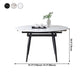 53.15''L Round Contemporary Dining Table Sintered Stone Table with 4 Black Metal Legs Clearhalo ' dining_table' 'Dining Tables & Seating' 'Dining Tables' 'furn' 'furn_dining_table' 'Furniture' 'furniture_dining_table' 'Kitchen & Dining Furniture' 'kitchen&dining_furn' 'kitchen' 'kitchen_dining_table' 4238889