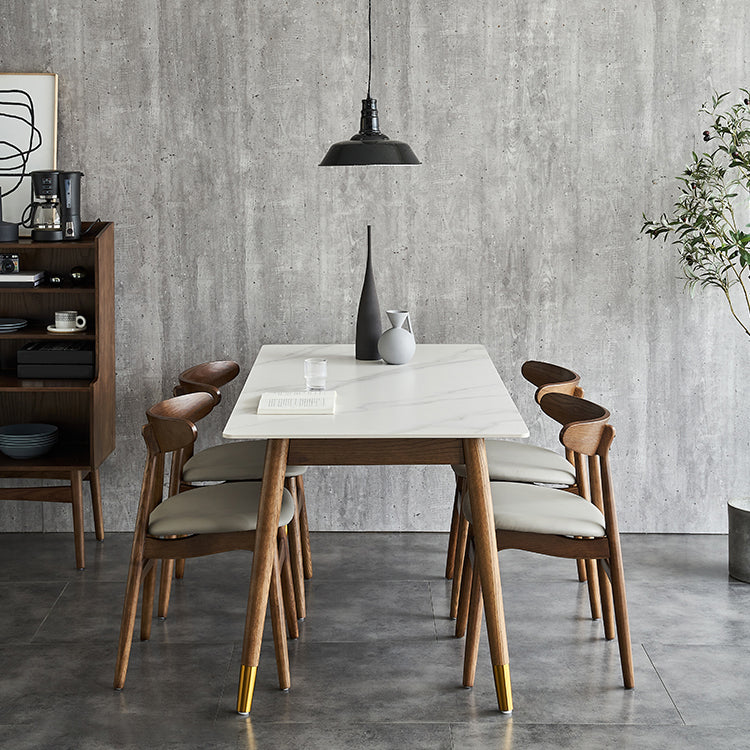 Traditional Luxury Dining Table Rectangle Sintered Stone Dining Table with Solid Wood Base Clearhalo ' dining_table' 'Dining Tables & Seating' 'Dining Tables' 'furn' 'furn_dining_table' 'Furniture' 'furniture_dining_table' 'Kitchen & Dining Furniture' 'kitchen&dining_furn' 'kitchen' 'kitchen_dining_table' 4238891