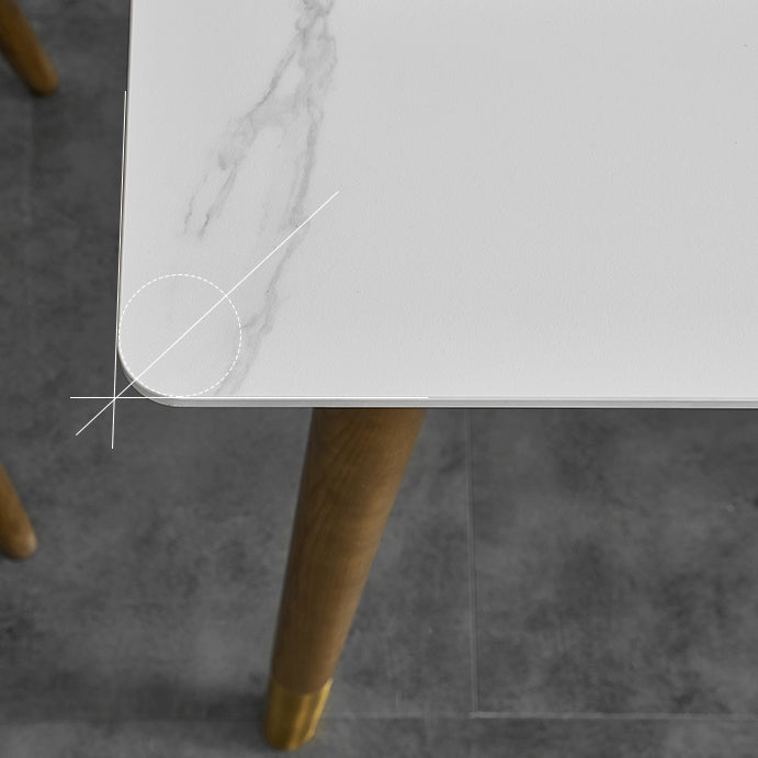 Traditional Luxury Dining Table Rectangle Sintered Stone Dining Table with Solid Wood Base Clearhalo ' dining_table' 'Dining Tables & Seating' 'Dining Tables' 'furn' 'furn_dining_table' 'Furniture' 'furniture_dining_table' 'Kitchen & Dining Furniture' 'kitchen&dining_furn' 'kitchen' 'kitchen_dining_table' 4238897