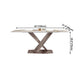 Traditional Luxury Dining Table Rectangle Sintered Stone Top Table with Metal Base Clearhalo ' dining_table' 'Dining Tables & Seating' 'Dining Tables' 'furn' 'furn_dining_table' 'Furniture' 'furniture_dining_table' 'Kitchen & Dining Furniture' 'kitchen&dining_furn' 'kitchen' 'kitchen_dining_table' 4238946