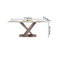 Traditional Luxury Dining Table Rectangle Sintered Stone Top Table with Metal Base Clearhalo ' dining_table' 'Dining Tables & Seating' 'Dining Tables' 'furn' 'furn_dining_table' 'Furniture' 'furniture_dining_table' 'Kitchen & Dining Furniture' 'kitchen&dining_furn' 'kitchen' 'kitchen_dining_table' 4238947