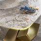 Traditional Luxury Dining Table Rectangle Sintered Stone Pedestal Table with Gold Frame Clearhalo ' dining_table' 'Dining Tables & Seating' 'Dining Tables' 'furn' 'furn_dining_table' 'Furniture' 'furniture_dining_table' 'Kitchen & Dining Furniture' 'kitchen&dining_furn' 'kitchen' 'kitchen_dining_table' 4238953