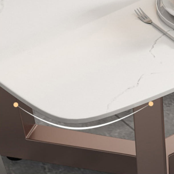 Traditional Luxury Dining Table Rectangle Sintered Stone Trestle Base Table Clearhalo ' dining_table' 'Dining Tables & Seating' 'Dining Tables' 'furn' 'furn_dining_table' 'Furniture' 'furniture_dining_table' 'Kitchen & Dining Furniture' 'kitchen&dining_furn' 'kitchen' 'kitchen_dining_table' 4238977