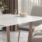 Traditional Luxury Dining Table Rectangle Sintered Stone Trestle Base Table Clearhalo ' dining_table' 'Dining Tables & Seating' 'Dining Tables' 'furn' 'furn_dining_table' 'Furniture' 'furniture_dining_table' 'Kitchen & Dining Furniture' 'kitchen&dining_furn' 'kitchen' 'kitchen_dining_table' 4238979