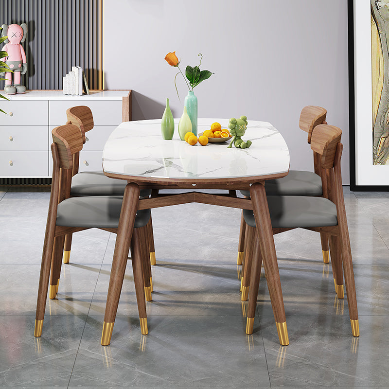 Traditional Luxury Dining Table Round Sintered Stone Dining Table with Wooden Base Clearhalo ' dining_table' 'Dining Tables & Seating' 'Dining Tables' 'furn' 'furn_dining_table' 'Furniture' 'furniture_dining_table' 'Kitchen & Dining Furniture' 'kitchen&dining_furn' 'kitchen' 'kitchen_dining_table' 4238988