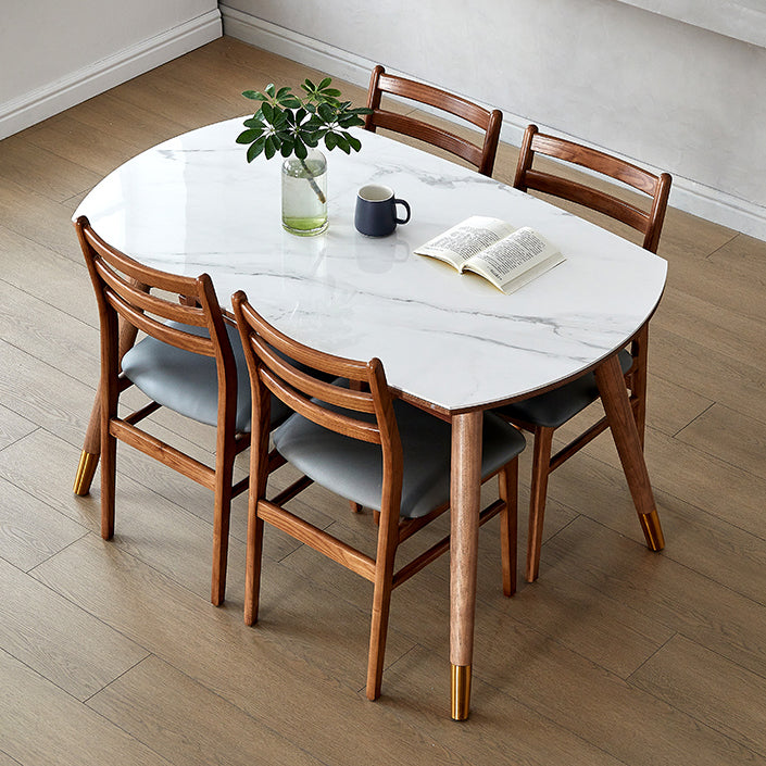 Modern White Round Dining Table Sintered Stone Kitchen Dining Table with 4 Legs Base Clearhalo ' dining_table' 'Dining Tables & Seating' 'Dining Tables' 'furn' 'furn_dining_table' 'Furniture' 'furniture_dining_table' 'Kitchen & Dining Furniture' 'kitchen&dining_furn' 'kitchen' 'kitchen_dining_table' 4239015