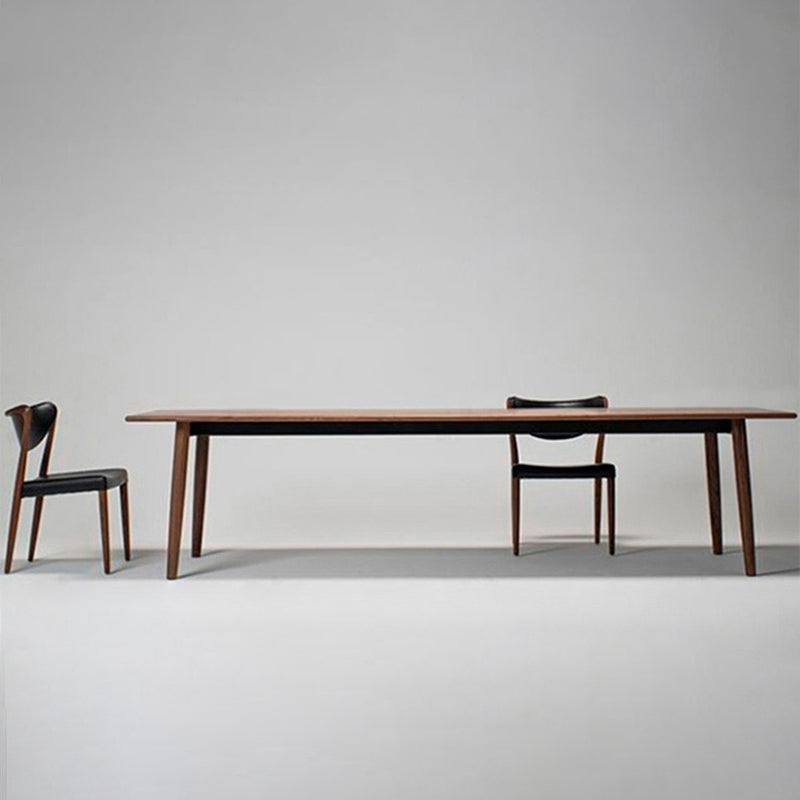 Contemporary Solid Wood Brown Table Rectangle Standard Dining Table for Kitchen Clearhalo ' dining_table' 'Dining Tables & Seating' 'Dining Tables' 'furn' 'furn_dining_table' 'Furniture' 'furniture_dining_table' 'Kitchen & Dining Furniture' 'kitchen&dining_furn' 'kitchen' 'kitchen_dining_table' 4239028