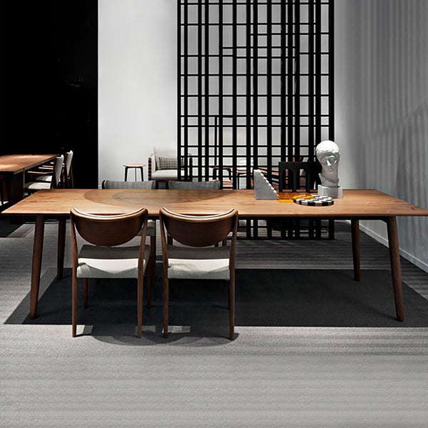 Contemporary Solid Wood Brown Table Rectangle Standard Dining Table for Kitchen Clearhalo ' dining_table' 'Dining Tables & Seating' 'Dining Tables' 'furn' 'furn_dining_table' 'Furniture' 'furniture_dining_table' 'Kitchen & Dining Furniture' 'kitchen&dining_furn' 'kitchen' 'kitchen_dining_table' 4239034