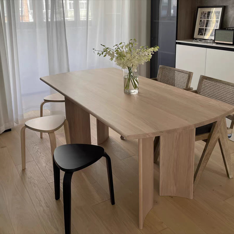 Rectangle Casual Dining Table Wood Color Fixed Table with Pinewood Solid Wood Clearhalo ' dining_table' 'Dining Tables & Seating' 'Dining Tables' 'furn' 'furn_dining_table' 'Furniture' 'furniture_dining_table' 'Kitchen & Dining Furniture' 'kitchen&dining_furn' 'kitchen' 'kitchen_dining_table' 4239045