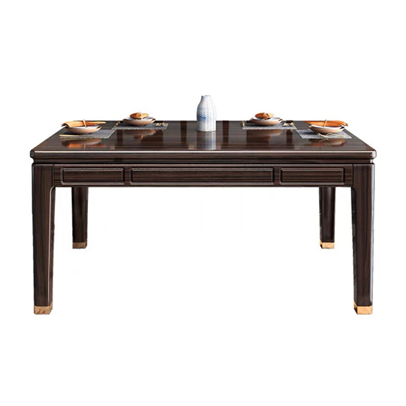 54.3"L x 33.5"W x 29.5"H Rectangle 4 Legs Luxury Table Fixed Table for Dining Room Wood Without Chairs Clearhalo ' dining_table' 'Dining Tables & Seating' 'Dining Tables' 'furn' 'furn_dining_table' 'Furniture' 'furniture_dining_table' 'Kitchen & Dining Furniture' 'kitchen&dining_furn' 'kitchen' 'kitchen_dining_table' 4239060