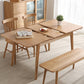 Rectangle 4 Legs Dining Table Wood Color Extendable Table with Oakwood Solid Wood Clearhalo ' dining_table' 'Dining Tables & Seating' 'Dining Tables' 'furn' 'furn_dining_table' 'Furniture' 'furniture_dining_table' 'Kitchen & Dining Furniture' 'kitchen&dining_furn' 'kitchen' 'kitchen_dining_table' 4239087