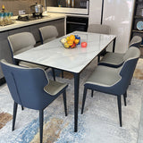 Sintered Stone White Dining Table Industrial 4 Legs Table for Dining Room Clearhalo ' dining_table' 'Dining Tables & Seating' 'Dining Tables' 'furn' 'furn_dining_table' 'Furniture' 'furniture_dining_table' 'Kitchen & Dining Furniture' 'kitchen&dining_furn' 'kitchen' 'kitchen_dining_table' 4239116