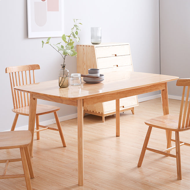 Modern Rectangle Dining Table Solid Wood 4 Legs Dining Table for Home Use Clearhalo ' dining_table' 'Dining Tables & Seating' 'Dining Tables' 'furn' 'furn_dining_table' 'Furniture' 'furniture_dining_table' 'Kitchen & Dining Furniture' 'kitchen&dining_furn' 'kitchen' 'kitchen_dining_table' 4239133