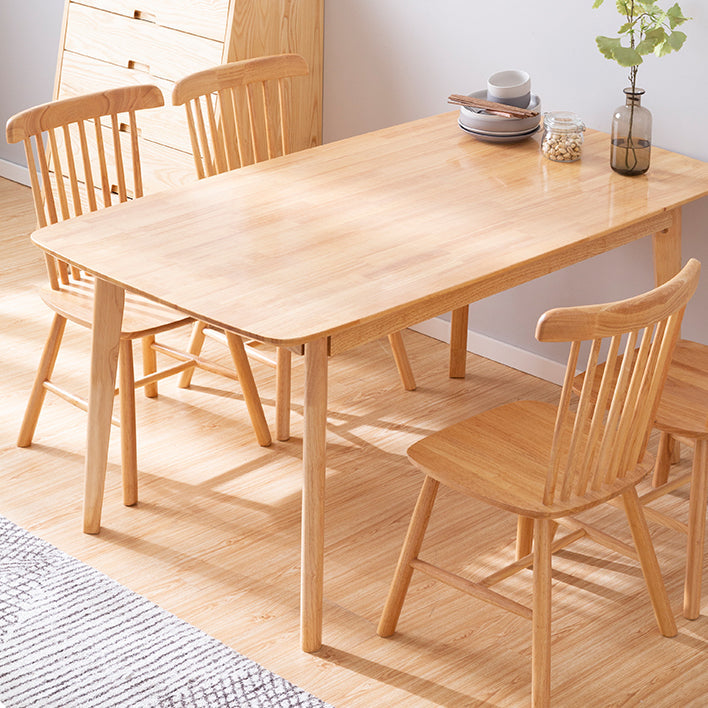Modern Rectangle Dining Table Solid Wood 4 Legs Dining Table for Home Use Clearhalo ' dining_table' 'Dining Tables & Seating' 'Dining Tables' 'furn' 'furn_dining_table' 'Furniture' 'furniture_dining_table' 'Kitchen & Dining Furniture' 'kitchen&dining_furn' 'kitchen' 'kitchen_dining_table' 4239136