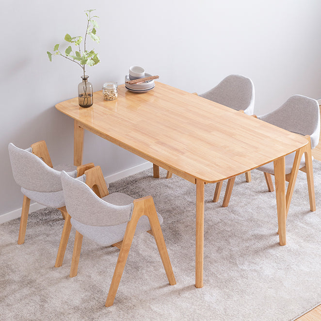 Modern Rectangle Dining Table Solid Wood 4 Legs Dining Table for Home Use Clearhalo ' dining_table' 'Dining Tables & Seating' 'Dining Tables' 'furn' 'furn_dining_table' 'Furniture' 'furniture_dining_table' 'Kitchen & Dining Furniture' 'kitchen&dining_furn' 'kitchen' 'kitchen_dining_table' 4239143