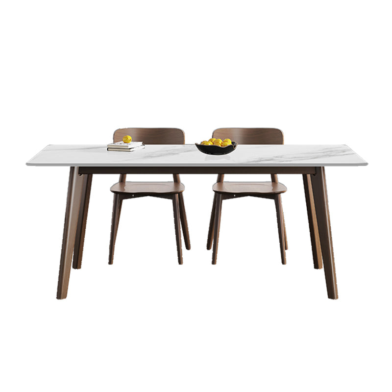 Rectangle Industrial Dining Table White Fixed Table with Sintered Stone Clearhalo ' dining_table' 'Dining Tables & Seating' 'Dining Tables' 'furn' 'furn_dining_table' 'Furniture' 'furniture_dining_table' 'Kitchen & Dining Furniture' 'kitchen&dining_furn' 'kitchen' 'kitchen_dining_table' 4239155