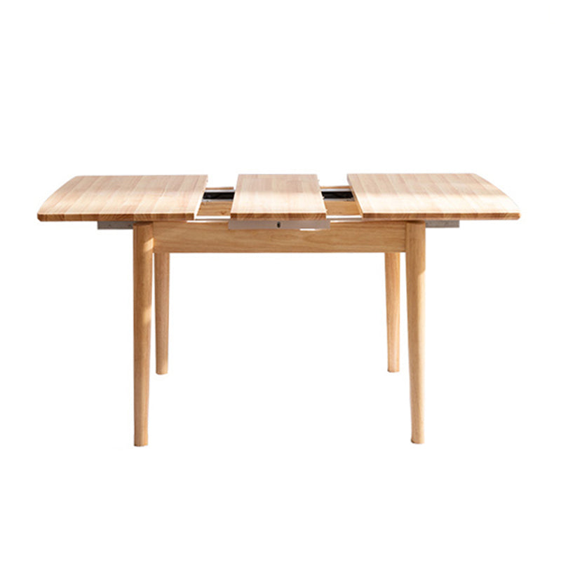 Modern Style Dining Table Rectangle Solid Wood Drop-Leaf Table with 4 Legs Natural 51.2"L x 31.5"W x 29.5"H Without Chairs Clearhalo ' dining_table' 'Dining Tables & Seating' 'Dining Tables' 'furn' 'furn_dining_table' 'Furniture' 'furniture_dining_table' 'Kitchen & Dining Furniture' 'kitchen&dining_furn' 'kitchen' 'kitchen_dining_table' 4239162