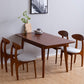 Modern Style Dining Table Rectangle Solid Wood Drop-Leaf Table with 4 Legs Walnut Without Chairs Clearhalo ' dining_table' 'Dining Tables & Seating' 'Dining Tables' 'furn' 'furn_dining_table' 'Furniture' 'furniture_dining_table' 'Kitchen & Dining Furniture' 'kitchen&dining_furn' 'kitchen' 'kitchen_dining_table' 4239163