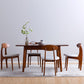 Modern Style Dining Table Rectangle Solid Wood Drop-Leaf Table with 4 Legs Walnut 51.2"L x 31.5"W x 29.5"H Without Chairs Clearhalo ' dining_table' 'Dining Tables & Seating' 'Dining Tables' 'furn' 'furn_dining_table' 'Furniture' 'furniture_dining_table' 'Kitchen & Dining Furniture' 'kitchen&dining_furn' 'kitchen' 'kitchen_dining_table' 4239165