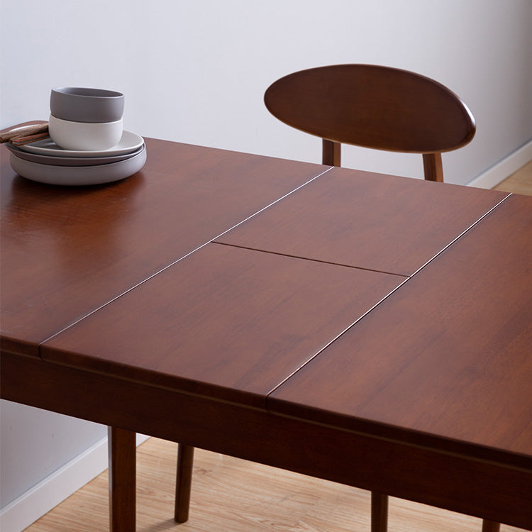 Modern Style Dining Table Rectangle Solid Wood Drop-Leaf Table with 4 Legs Clearhalo ' dining_table' 'Dining Tables & Seating' 'Dining Tables' 'furn' 'furn_dining_table' 'Furniture' 'furniture_dining_table' 'Kitchen & Dining Furniture' 'kitchen&dining_furn' 'kitchen' 'kitchen_dining_table' 4239168