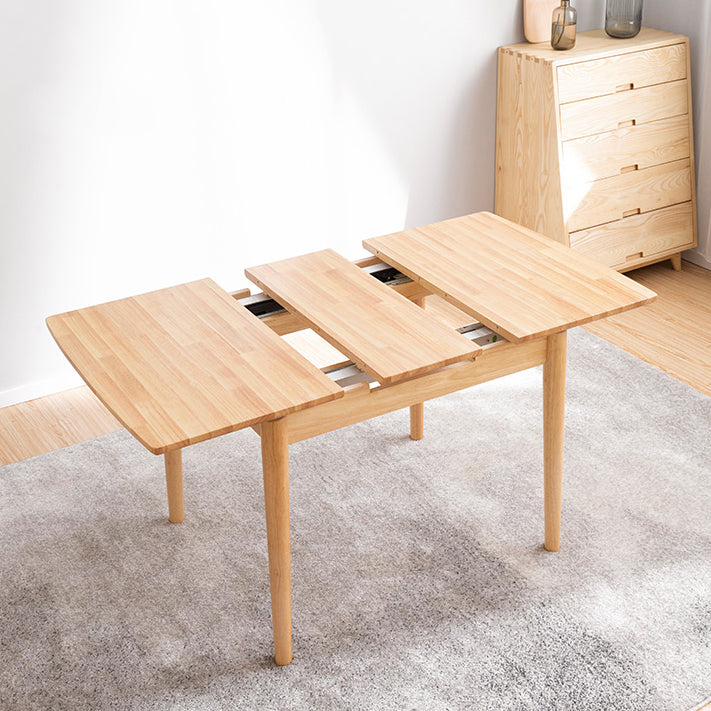 Modern Style Dining Table Rectangle Solid Wood Drop-Leaf Table with 4 Legs Clearhalo ' dining_table' 'Dining Tables & Seating' 'Dining Tables' 'furn' 'furn_dining_table' 'Furniture' 'furniture_dining_table' 'Kitchen & Dining Furniture' 'kitchen&dining_furn' 'kitchen' 'kitchen_dining_table' 4239173