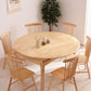 Modern Round Dining Table Brown Solid Wood Drop-Leaf Dining Table with 4 legs Clearhalo ' dining_table' 'Dining Tables & Seating' 'Dining Tables' 'furn' 'furn_dining_table' 'Furniture' 'furniture_dining_table' 'Kitchen & Dining Furniture' 'kitchen&dining_furn' 'kitchen' 'kitchen_dining_table' 4239178
