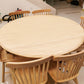 Modern Round Dining Table Brown Solid Wood Drop-Leaf Dining Table with 4 legs Clearhalo ' dining_table' 'Dining Tables & Seating' 'Dining Tables' 'furn' 'furn_dining_table' 'Furniture' 'furniture_dining_table' 'Kitchen & Dining Furniture' 'kitchen&dining_furn' 'kitchen' 'kitchen_dining_table' 4239183