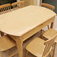 Modern Round Dining Table Brown Solid Wood Drop-Leaf Dining Table with 4 legs Clearhalo ' dining_table' 'Dining Tables & Seating' 'Dining Tables' 'furn' 'furn_dining_table' 'Furniture' 'furniture_dining_table' 'Kitchen & Dining Furniture' 'kitchen&dining_furn' 'kitchen' 'kitchen_dining_table' 4239184