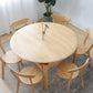 Modern Round Dining Table Brown Solid Wood Drop-Leaf Dining Table with 4 legs Clearhalo ' dining_table' 'Dining Tables & Seating' 'Dining Tables' 'furn' 'furn_dining_table' 'Furniture' 'furniture_dining_table' 'Kitchen & Dining Furniture' 'kitchen&dining_furn' 'kitchen' 'kitchen_dining_table' 4239186