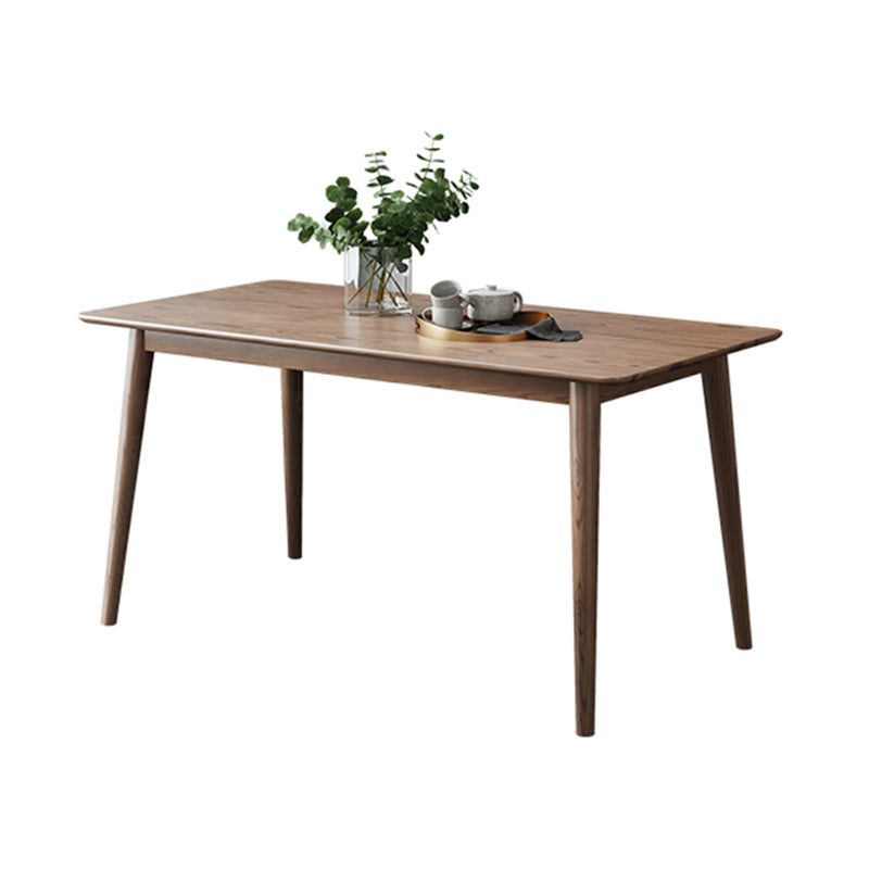 Modern Brown Dining Table Rectangle Solid Wood Dining Table with 4 Legs Without Chairs Clearhalo ' dining_table' 'Dining Tables & Seating' 'Dining Tables' 'furn' 'furn_dining_table' 'Furniture' 'furniture_dining_table' 'Kitchen & Dining Furniture' 'kitchen&dining_furn' 'kitchen' 'kitchen_dining_table' 4239210