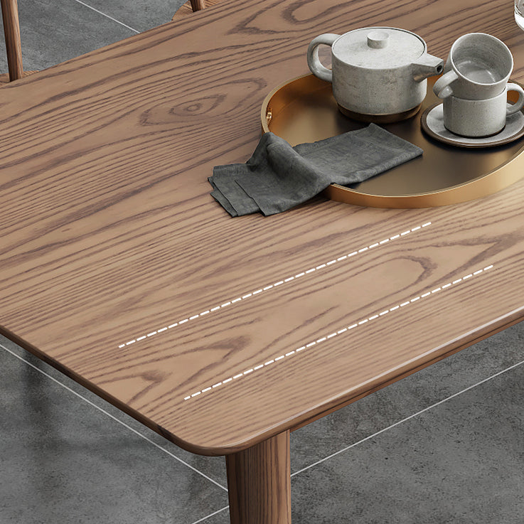 Modern Brown Dining Table Rectangle Solid Wood Dining Table with 4 Legs Clearhalo ' dining_table' 'Dining Tables & Seating' 'Dining Tables' 'furn' 'furn_dining_table' 'Furniture' 'furniture_dining_table' 'Kitchen & Dining Furniture' 'kitchen&dining_furn' 'kitchen' 'kitchen_dining_table' 4239211