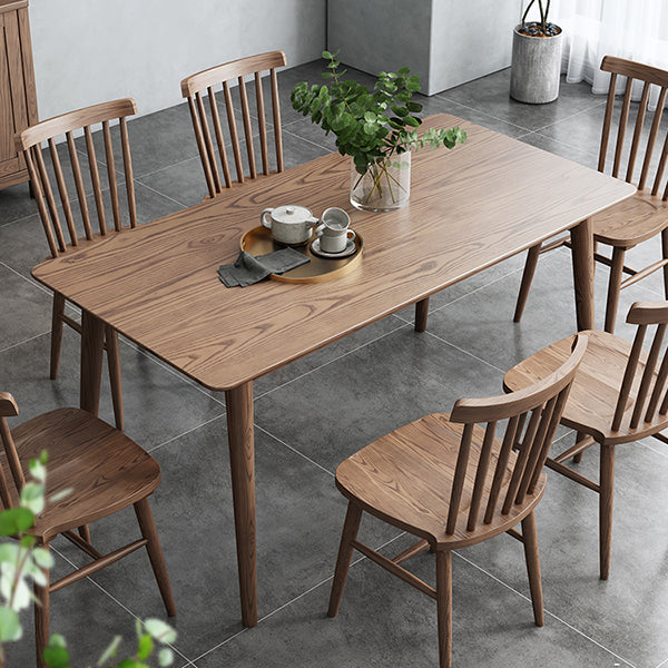 Modern Brown Dining Table Rectangle Solid Wood Dining Table with 4 Legs Clearhalo ' dining_table' 'Dining Tables & Seating' 'Dining Tables' 'furn' 'furn_dining_table' 'Furniture' 'furniture_dining_table' 'Kitchen & Dining Furniture' 'kitchen&dining_furn' 'kitchen' 'kitchen_dining_table' 4239215