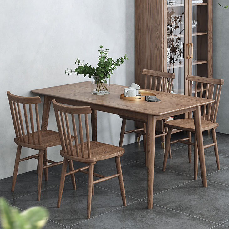 Modern Brown Dining Table Rectangle Solid Wood Dining Table with 4 Legs Clearhalo ' dining_table' 'Dining Tables & Seating' 'Dining Tables' 'furn' 'furn_dining_table' 'Furniture' 'furniture_dining_table' 'Kitchen & Dining Furniture' 'kitchen&dining_furn' 'kitchen' 'kitchen_dining_table' 4239216
