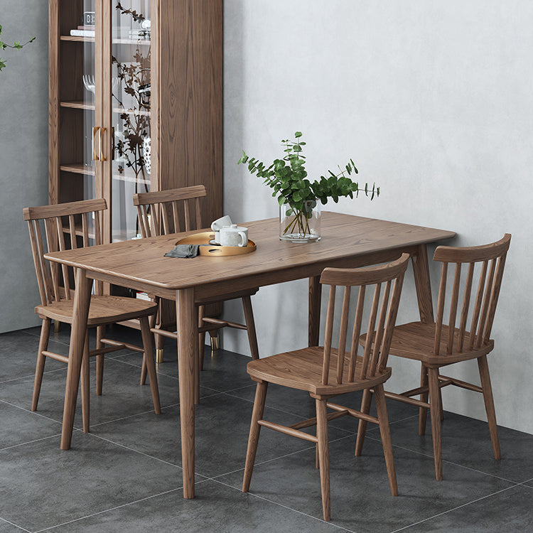 Modern Brown Dining Table Rectangle Solid Wood Dining Table with 4 Legs Clearhalo ' dining_table' 'Dining Tables & Seating' 'Dining Tables' 'furn' 'furn_dining_table' 'Furniture' 'furniture_dining_table' 'Kitchen & Dining Furniture' 'kitchen&dining_furn' 'kitchen' 'kitchen_dining_table' 4239217