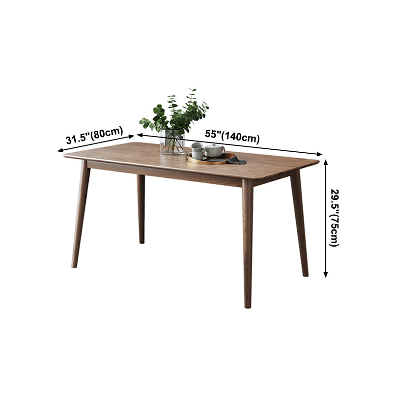 Modern Brown Dining Table Rectangle Solid Wood Dining Table with 4 Legs Clearhalo ' dining_table' 'Dining Tables & Seating' 'Dining Tables' 'furn' 'furn_dining_table' 'Furniture' 'furniture_dining_table' 'Kitchen & Dining Furniture' 'kitchen&dining_furn' 'kitchen' 'kitchen_dining_table' 4239220